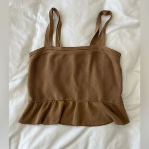 Banana Republic Tan Knit Tank - Size Medium